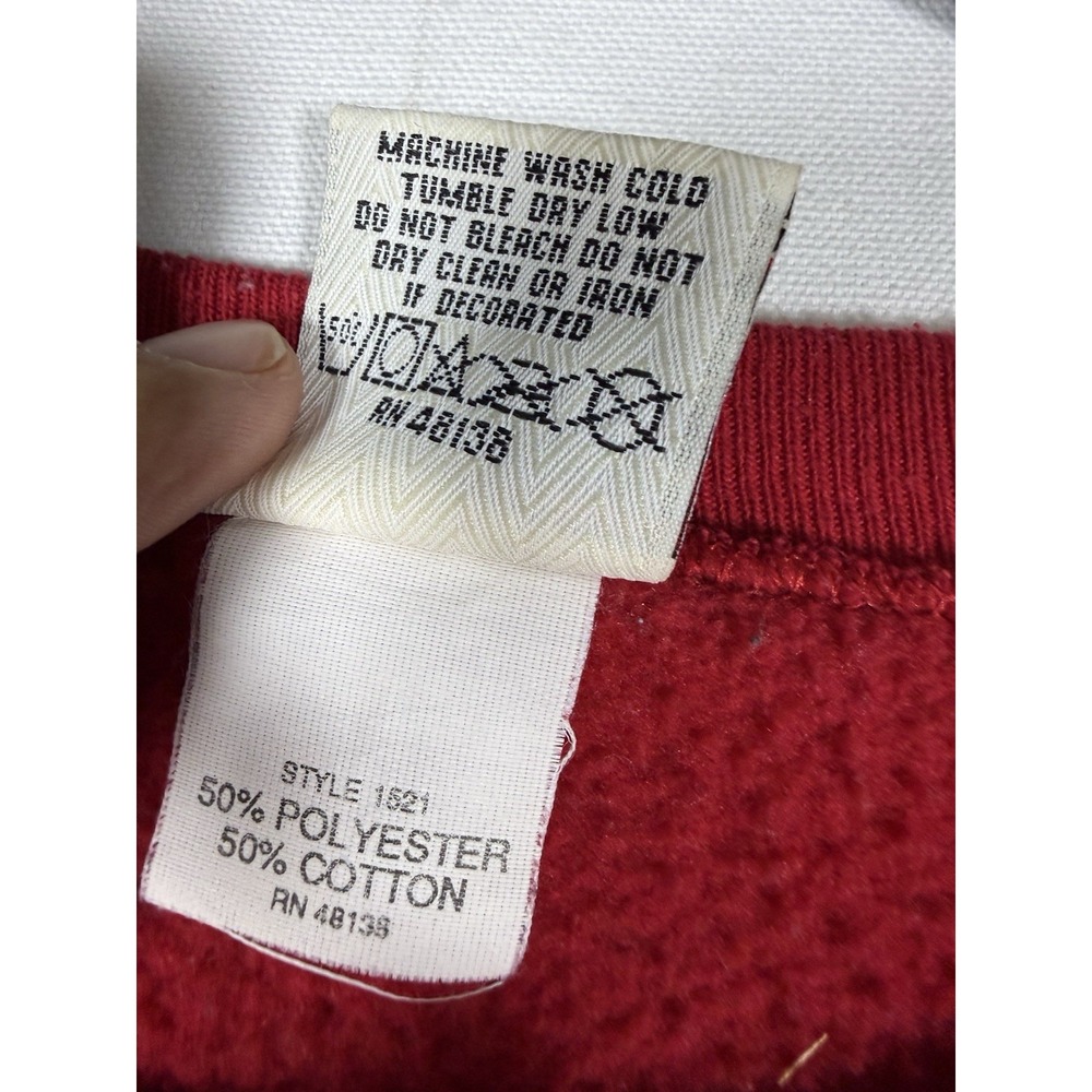 Vintage Washington Redskins Nutmeg Mills Sweatshirt Mens Large Red USA Made 90's - Picture 4 of 7
